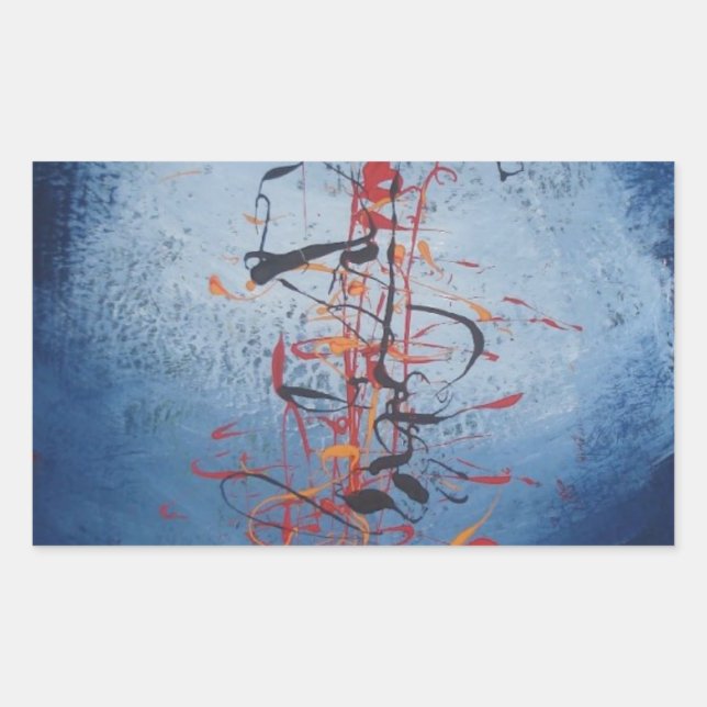 Adesivo Retangular Abstrato moderno (Frente)