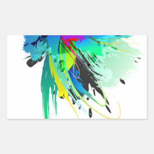 Adesivo Retangular Abstrato Paint Splatters