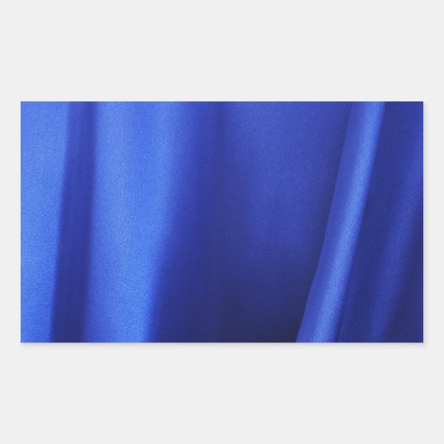 Adesivo Retangular Abstrato Tecido de Seda Azul (Frente)