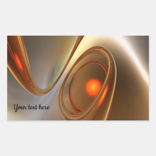 Adesivo Retangular Abstrato trendy e elegante Design 3d (Frente)
