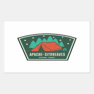 Adesivo Retangular Acampamento de Florestas Nacionais Apache-Sitgreav