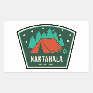 Adesivo Retangular Acampamento Florestal Nacional de Nantahala