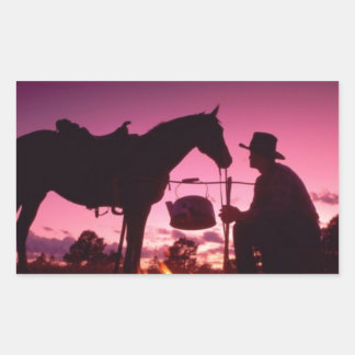 Adesivo Retangular Acampamento Oeste Selvagem