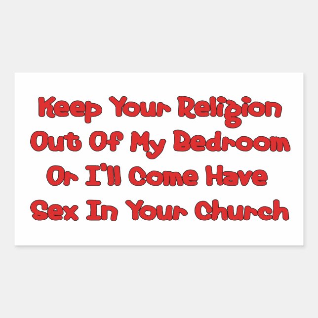 Adesivo Retangular Acasalar Na Sua Igreja (Frente)