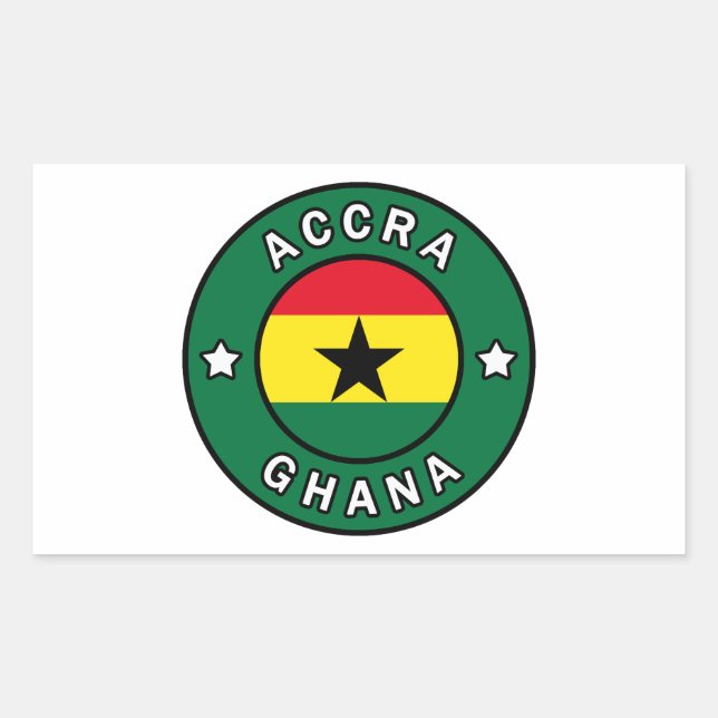 Adesivo Retangular Accra Gana (Frente)