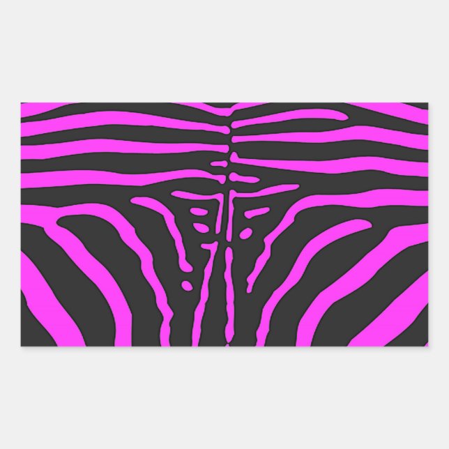 Adesivo Retangular Acessórios para a Impressão de Nova Zebra Preta -  (Frente)