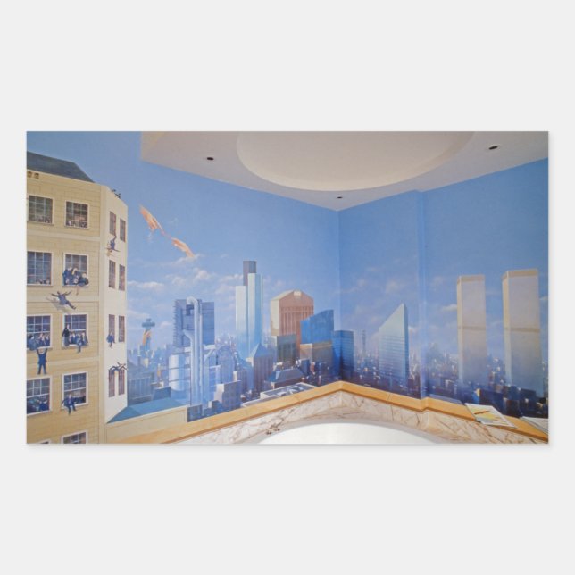 Adesivo Retangular Acidente em Nova York em Londres (Frente)