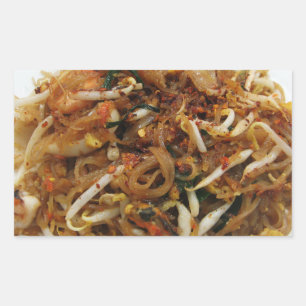 Adesivo Retangular Acolchoe [ผัดไทย] a comida tailandesa 