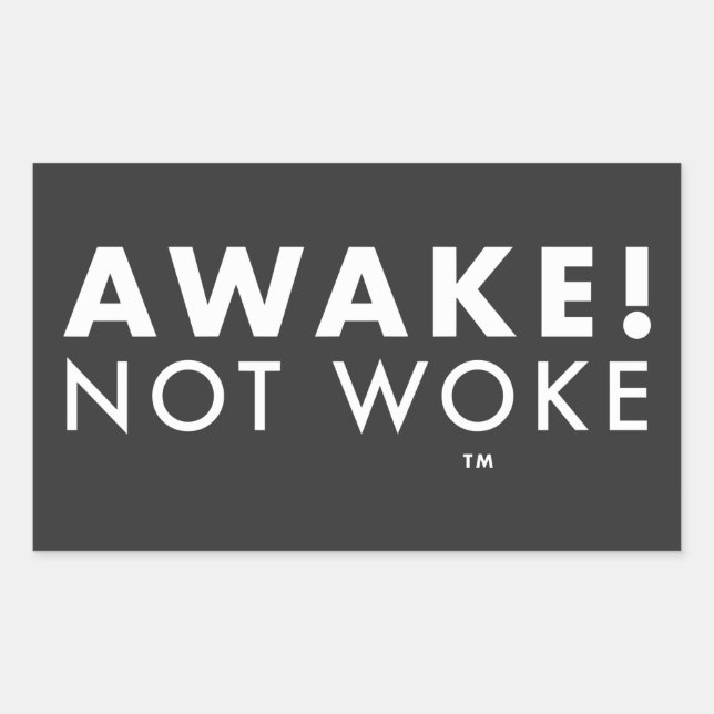 Adesivo Retangular Acorde! Não é o Woke™ LOGO Sticker (Frente)