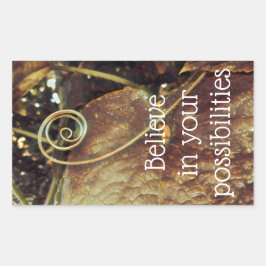 Adesivo Retangular Acredite em suas possibilidades, Stickers