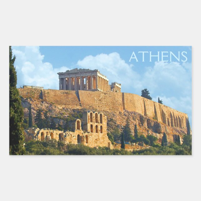 Adesivo Retangular Acropolis Sticker (Frente)