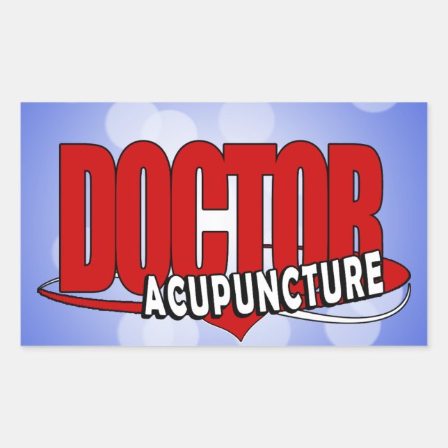 ADESIVO RETANGULAR ACUPUNTURA DO MÉDICO DE LOGOTIPO (Frente)