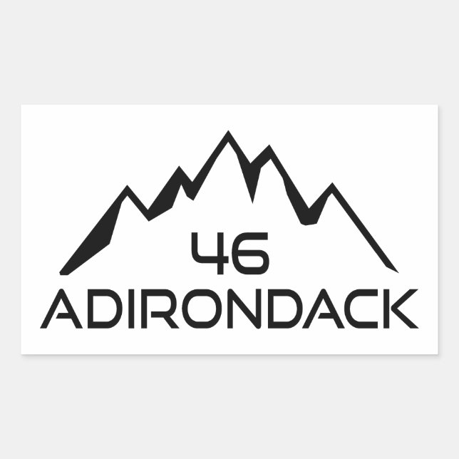 Adesivo Retangular Adirondack 46 Mountain (Frente)