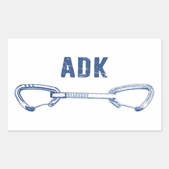 Adesivo Retangular Adirondacks Rock Escalando rapidamente (Frente)