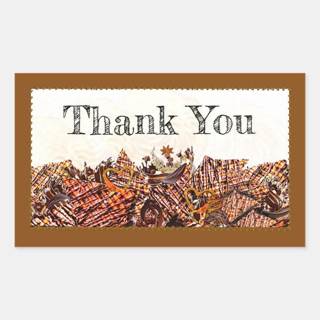 ADESIVO RETANGULAR ADOÇO DE DOMINGO CHOCO-LATO STICKER (Frente)