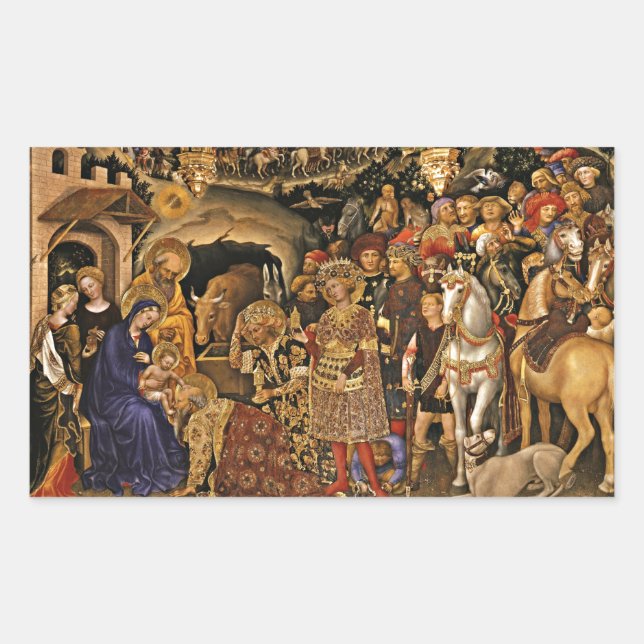 Adesivo Retangular Adorazione dei Magi (Frente)