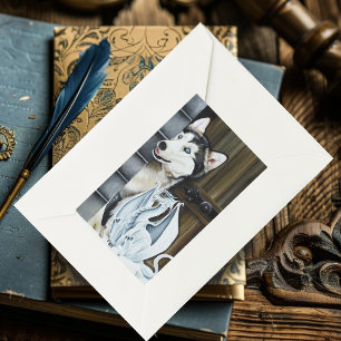 Adesivo Retangular Adventure do Dragão Branco do Cão rouco