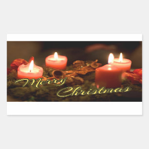 Adesivo Retangular Advertentes de Natal feliz