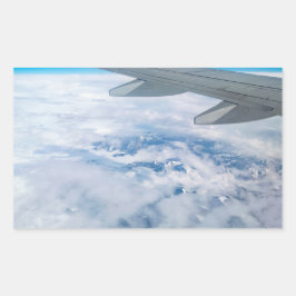 Adesivo Retangular Aerial View of the Snowy Alps – Flight to Venice