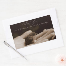 Adesivo Retangular Aesop Inspirational Cote "Ato de gentileza"