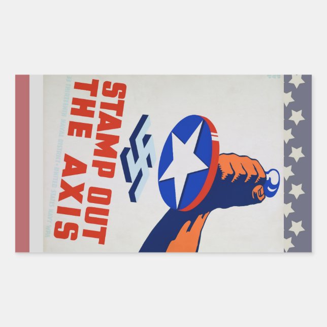 Adesivo Retangular Afaste O Eixo! (Frente)