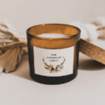 Adesivo Retangular aguarela veado floral terracota moderno elegante<br><div class="desc">Moderno elegante tradicional rustico veado floral script moderno belo partido favor sticker. Parte de uma coleção natural, terracota, preto e verde sage elegante.</div>