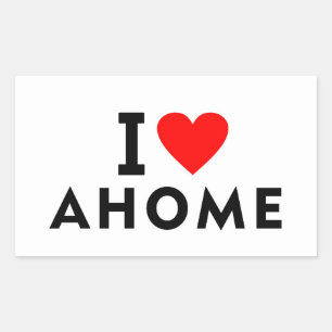 Adesivo Retangular Ahome México cidade do amor coração gosta de viaja