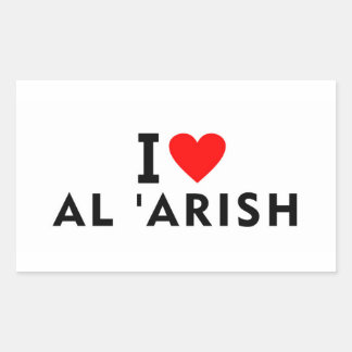 Adesivo Retangular Al Arish Egypt love city heart like travel
