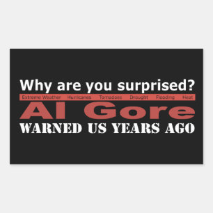 Adesivo Retangular Al Gore advertiu-nos