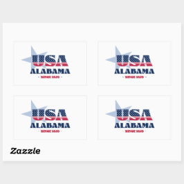 Adesivo Retangular Alabama My Home State Sticker