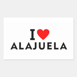 Adesivo Retangular Alajuela Costa Rica love city heart like travel