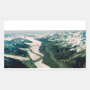 Adesivo Retangular Alaska Mountain Range-Aerial View