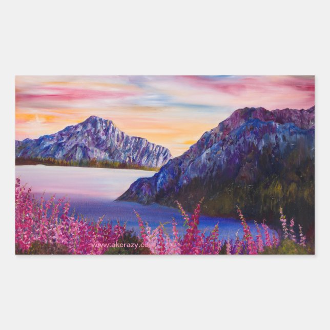 Adesivo Retangular Alaskan Cotton Candy Sticker (Frente)