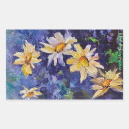 Adesivo Retangular Alaskan Daisies Sticker