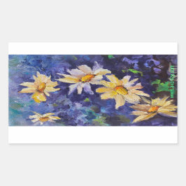 Adesivo Retangular Alaskan Daisies Sticker