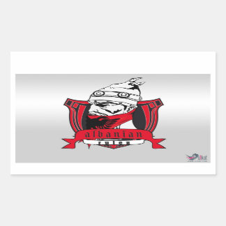 Adesivo Retangular Albanian Rulez autocolante