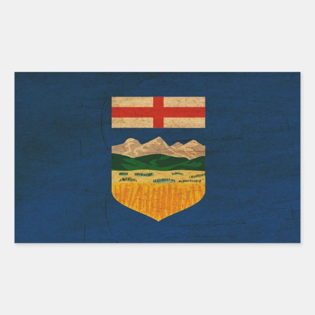 Adesivo Retangular Alberta Flag (Frente)