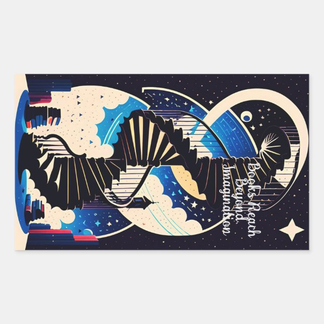 Adesivo Retangular Além da imaginação (Frente)