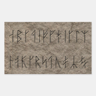 Adesivo Retangular Alfabeto Viking