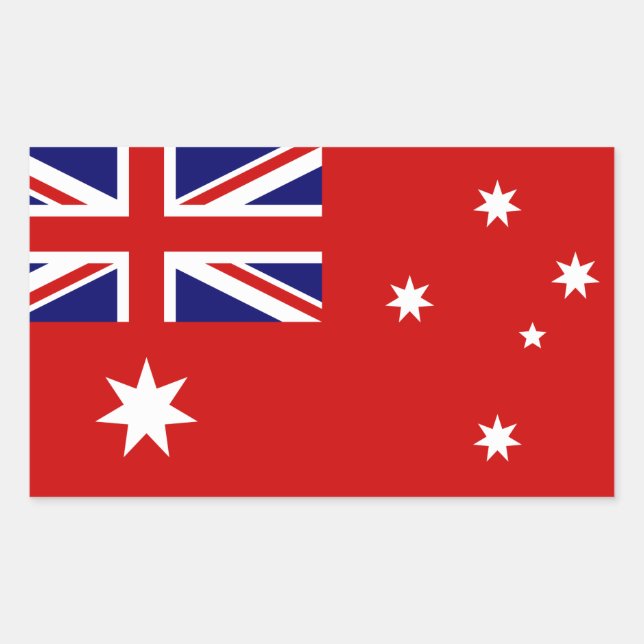 Adesivo Retangular Alferes civis da Austrália (Frente)