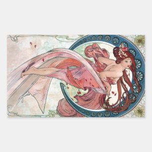 Adesivo Retangular Alfons Mucha Dança 1898
