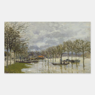 Adesivo Retangular Alfred Sisley - A Inundação na Estrada