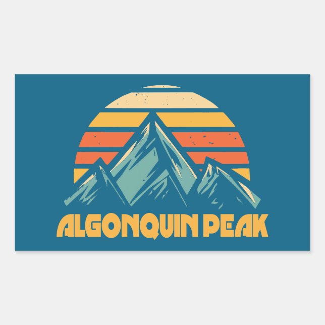 Adesivo Retangular Algonquin Peak Retro Turquoise (Frente)