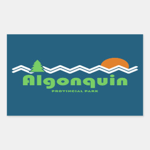 Adesivo Retangular Algonquin Provincial Park Retro