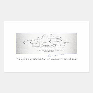 Adesivo Retangular Algoritmo Engraçado