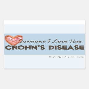 Adesivo Retangular Alguém amor de I tem a doença de Crohn