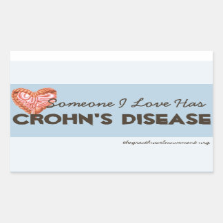 Adesivo Retangular Alguém que amo tem a doença de Crohn