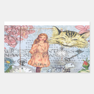 Adesivo Retangular Alice no País das Maravilhas