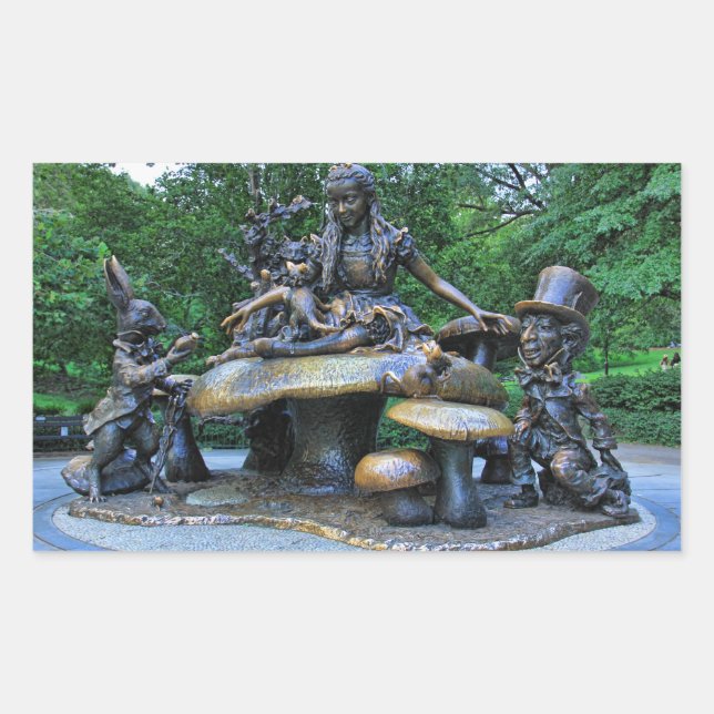 Adesivo Retangular Alice no País das Maravilhas - Central Park NYC (Frente)