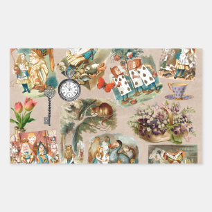 Adesivo Retangular Alice no País das Maravilhas Cheshire Cat Caracter